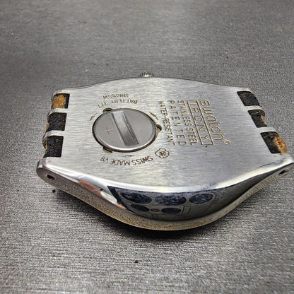 Swatch irony Watch men 38mm Black Dial Steel Daydate Round YGS737 New Battery12