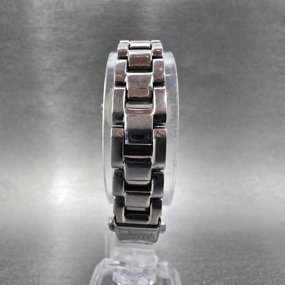 Citizen Axiom Eco-Drive Watch Women 28mm Black Dial Steel Round EM0636-55F Runs7