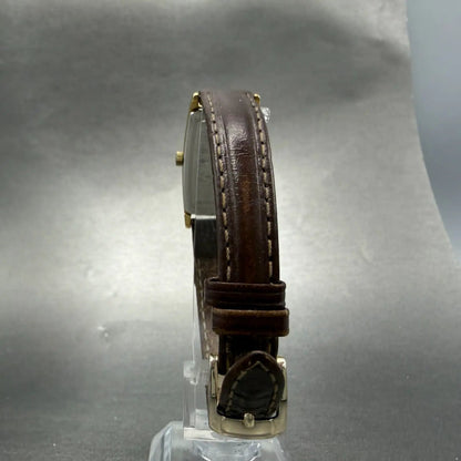 Hamilton Tank Watch Women 18mm Gray Dial Gold Tone Rectangle New Battery7