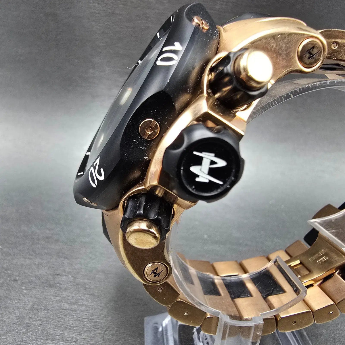 Invicta Venom Reserve Chronograph Watch Men 54mm Black Dial Rose Gold New Batt2