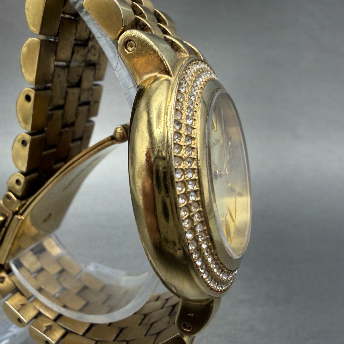 Michael Kors Watch Women 38mm Champagne Dial Gold Tone Round MK-3185 New Battery3
