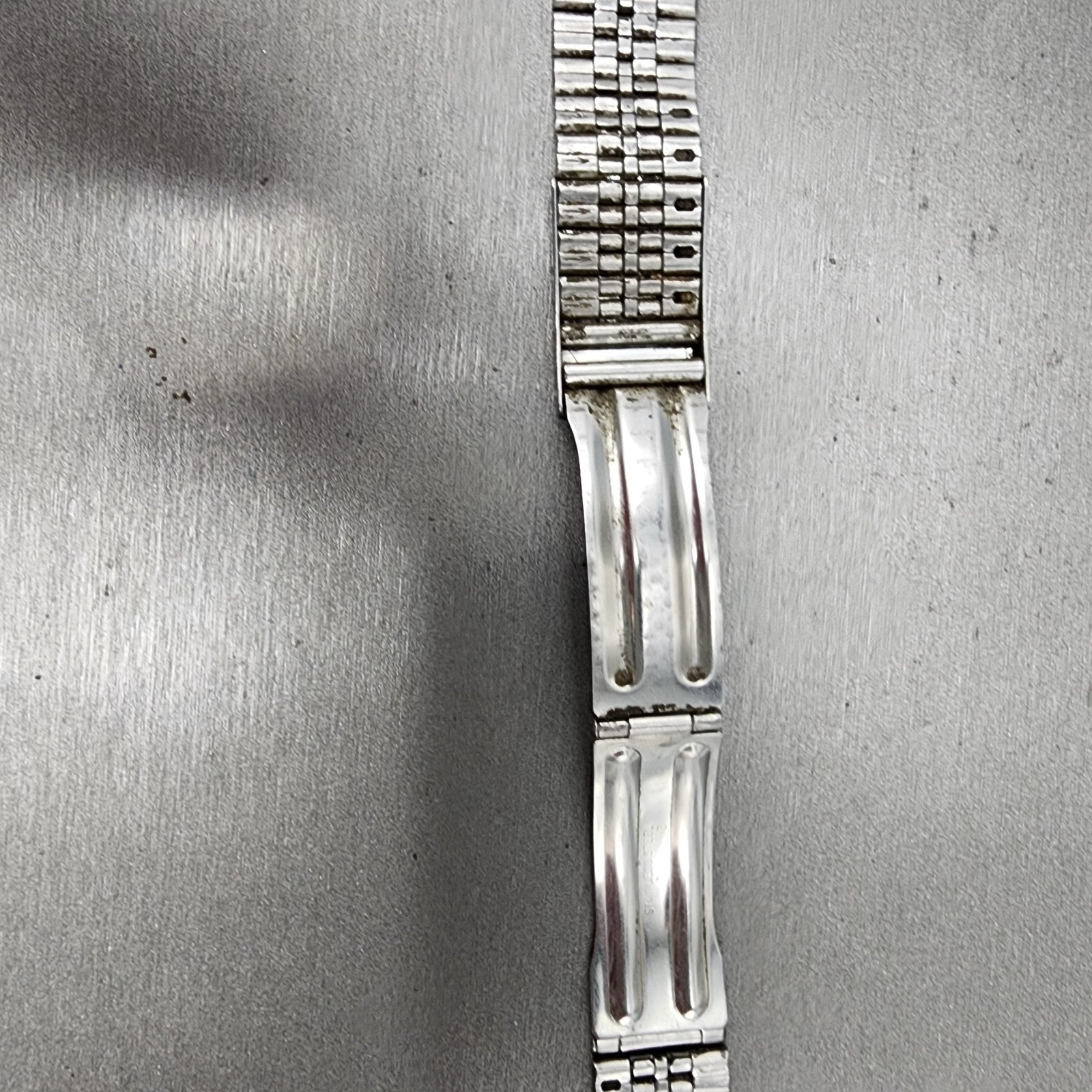 VTG Seiko Watch Bracelet 20mm Stainless Steel 5 Link Tri Folding Clasp no endlin10