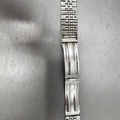 VTG Seiko Watch Bracelet 20mm Stainless Steel 5 Link Tri Folding Clasp no endlin10