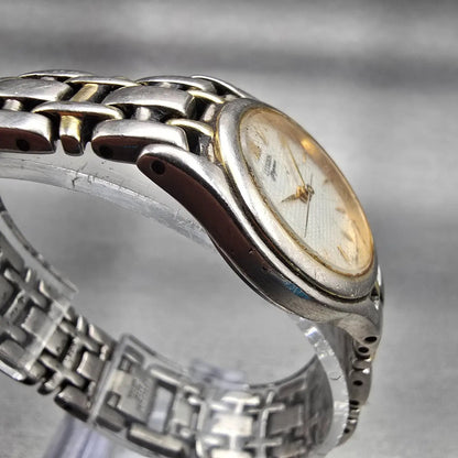 Citizen Elegance Watch Women 24mm White Dial Two Tone Round 5930-H06867 New Batt3