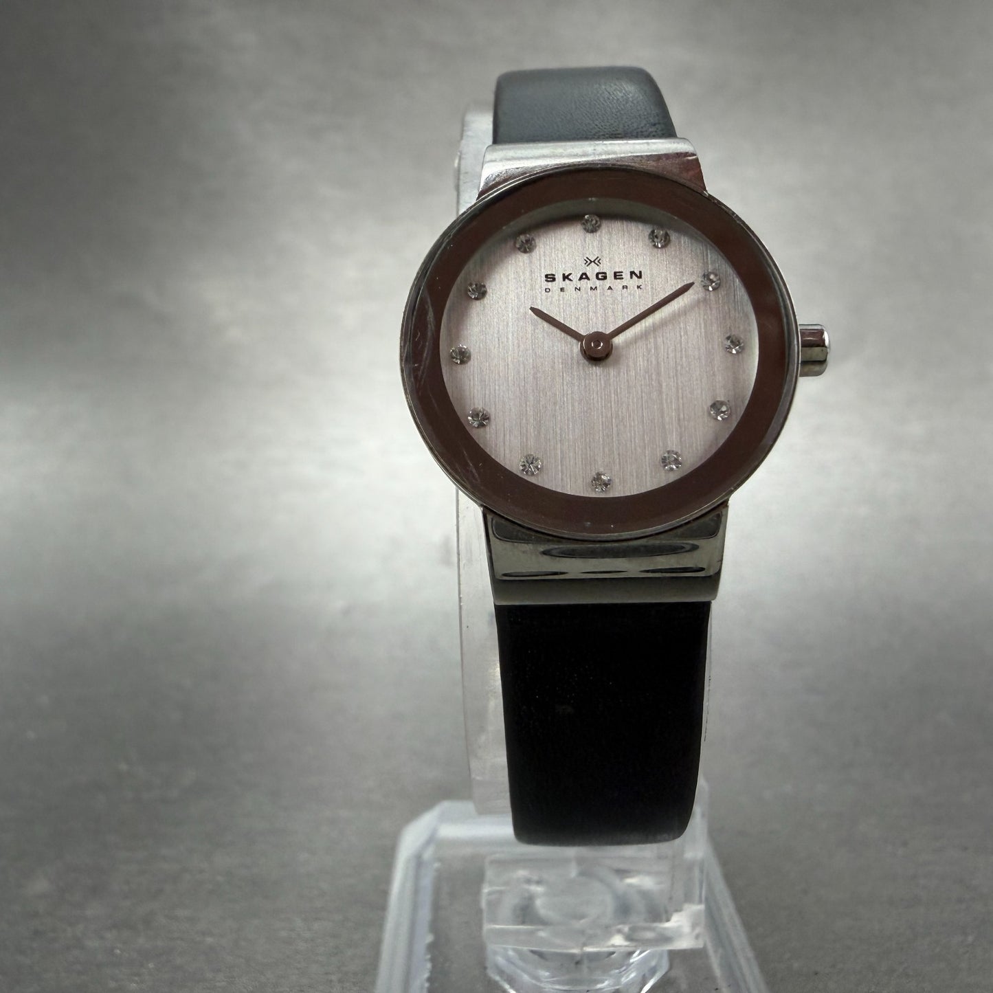 Skagen Watch Women 22mm Silver Dial Silver Tone Round 358XSSLBC New Battery5