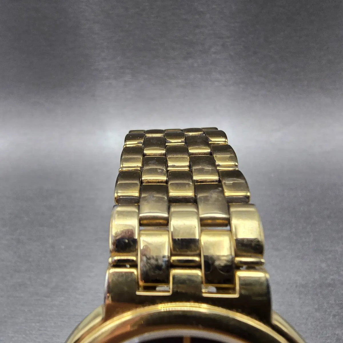 Seiko Watch Men 35mm Black Dial Gold Tone Round Bracelet VTG 7N00-7A70 PARTS5