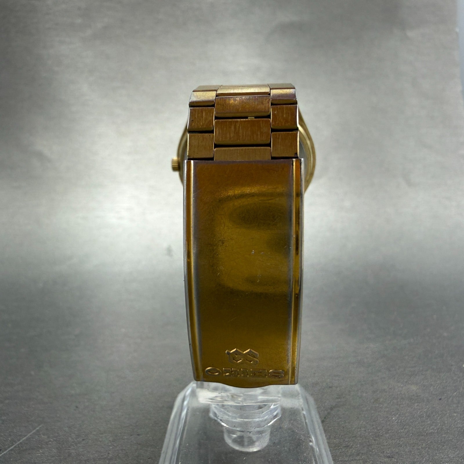 Seiko SQ Watch Men 34mm Champagne Dial Gold Tone Daydate 8C23-6010 PARTS Vintage8