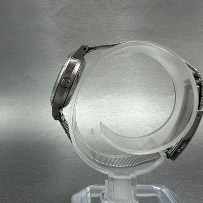 Seiko Watch Women 24mm White Dial Silver Tone Round 43-0070 New Battery Vintage26