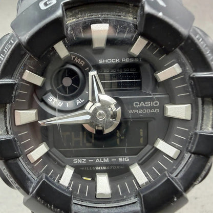 Casio G-Shock GA-700 Watch Men 53mm Analog Digital Black Alarm Chrono New Batt L1