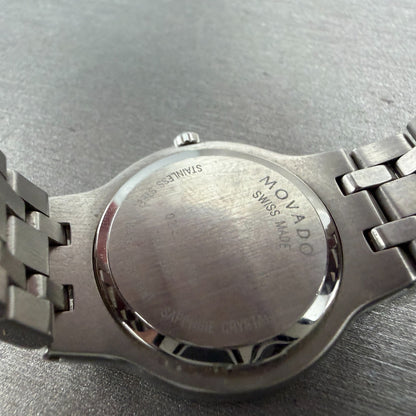 Movado Museum Watch Women 26mm Black Dial Silver Tone 02.3.14.1006 New Battery9