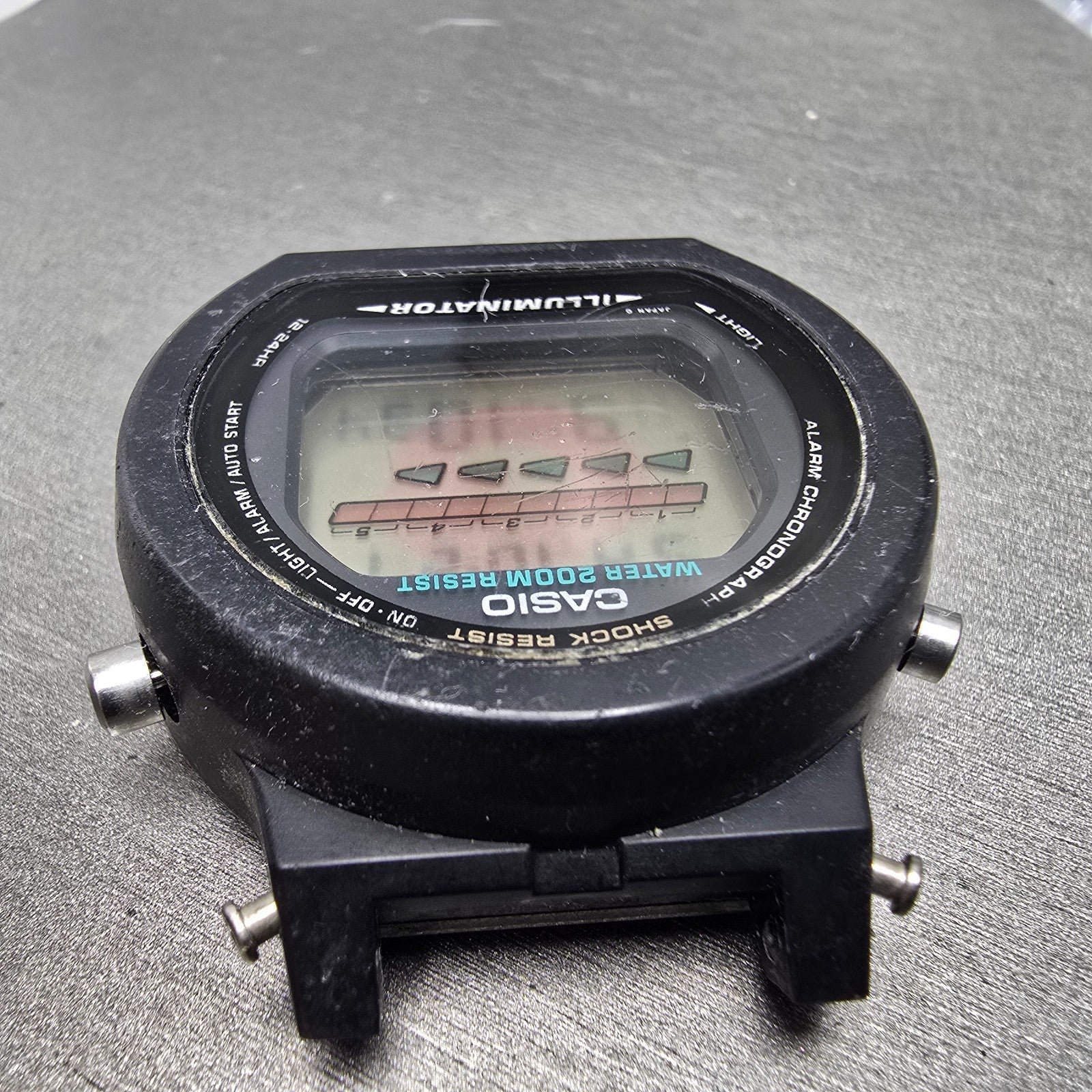 Casio G-Shock DW-6600 Watch Men 41mm Black Alarm Chronograph 1199 Vintage PARTSA5