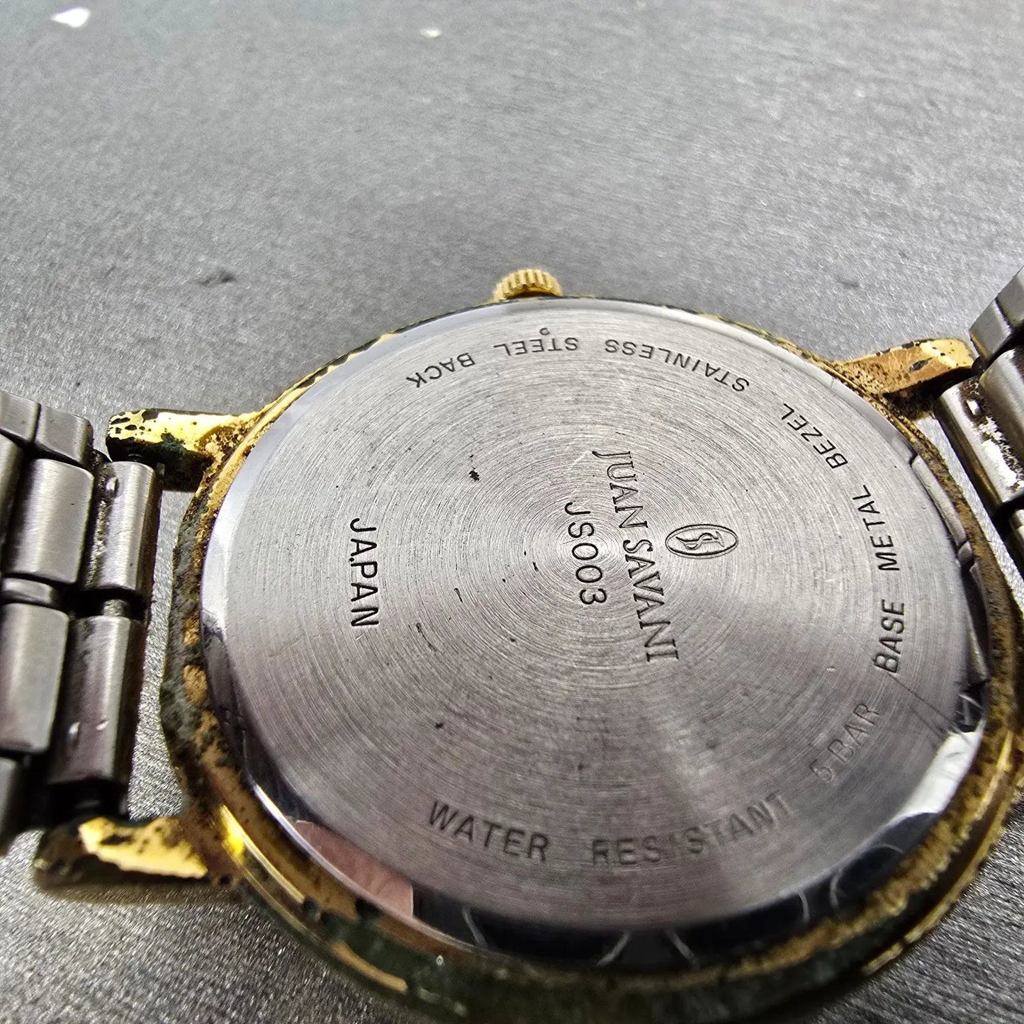 Juan Savani Watch Men 34mm Champagne Dial Gold Tone Daydate JS003 New Battery9