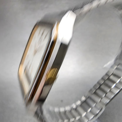 Seiko Analog Digital Watch Men 32mm White Dial Two Tone Alarm H4495150 PARTS3