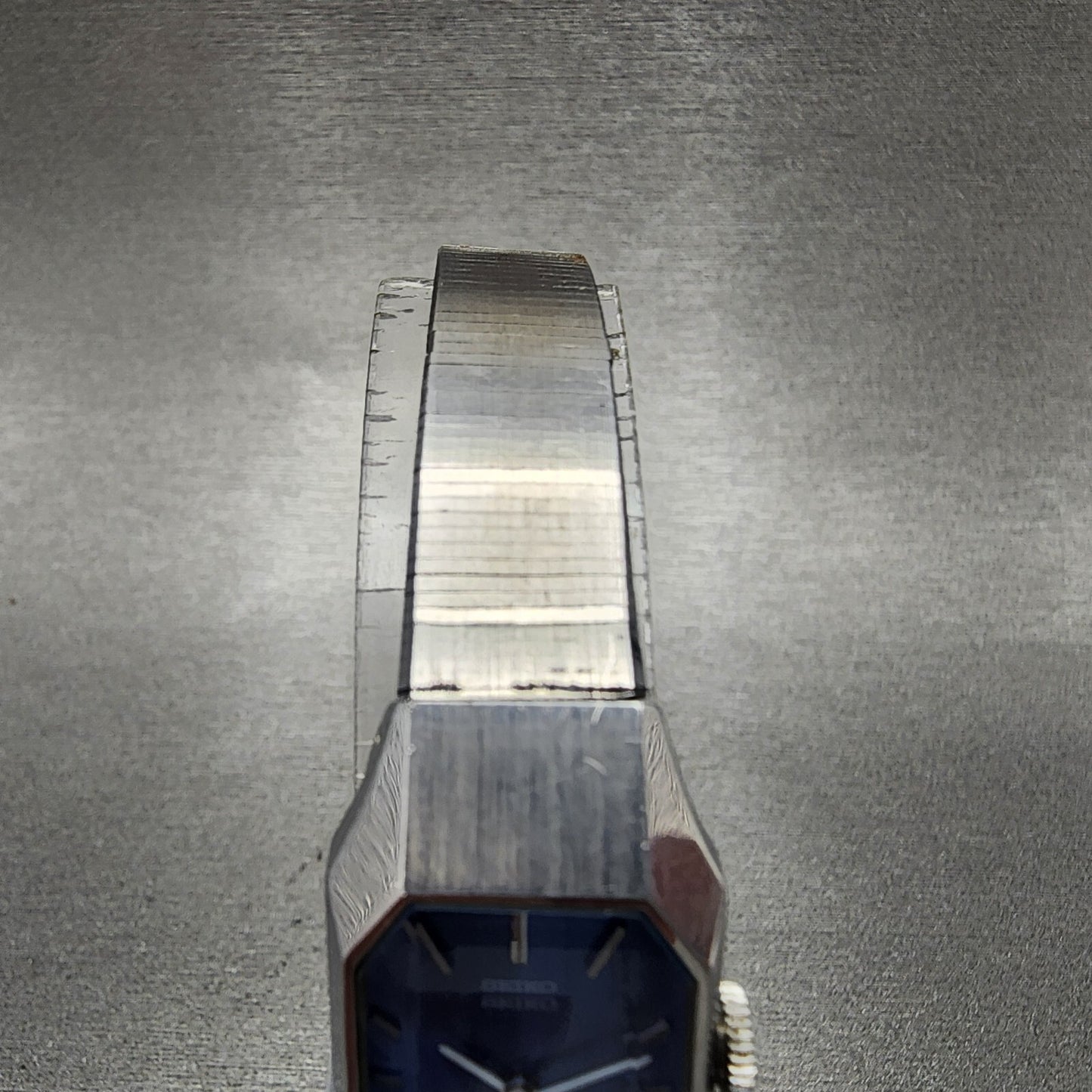 Seiko Special Tank Watch Women 18mm Blue Dial Silver Tone Manual 11203090 Runs4