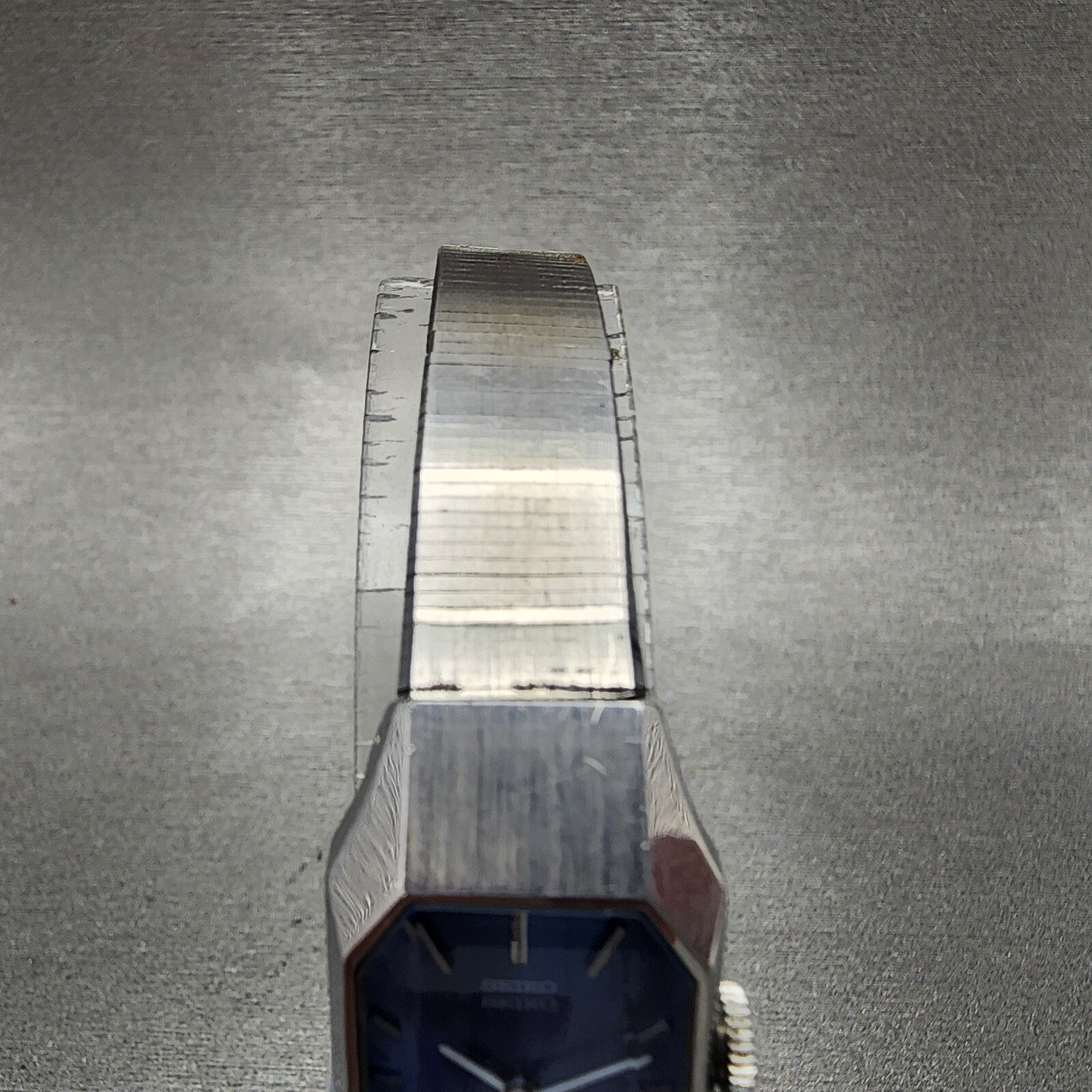 Seiko Special Tank Watch Women 18mm Blue Dial Silver Tone Manual 11203090 Runs4