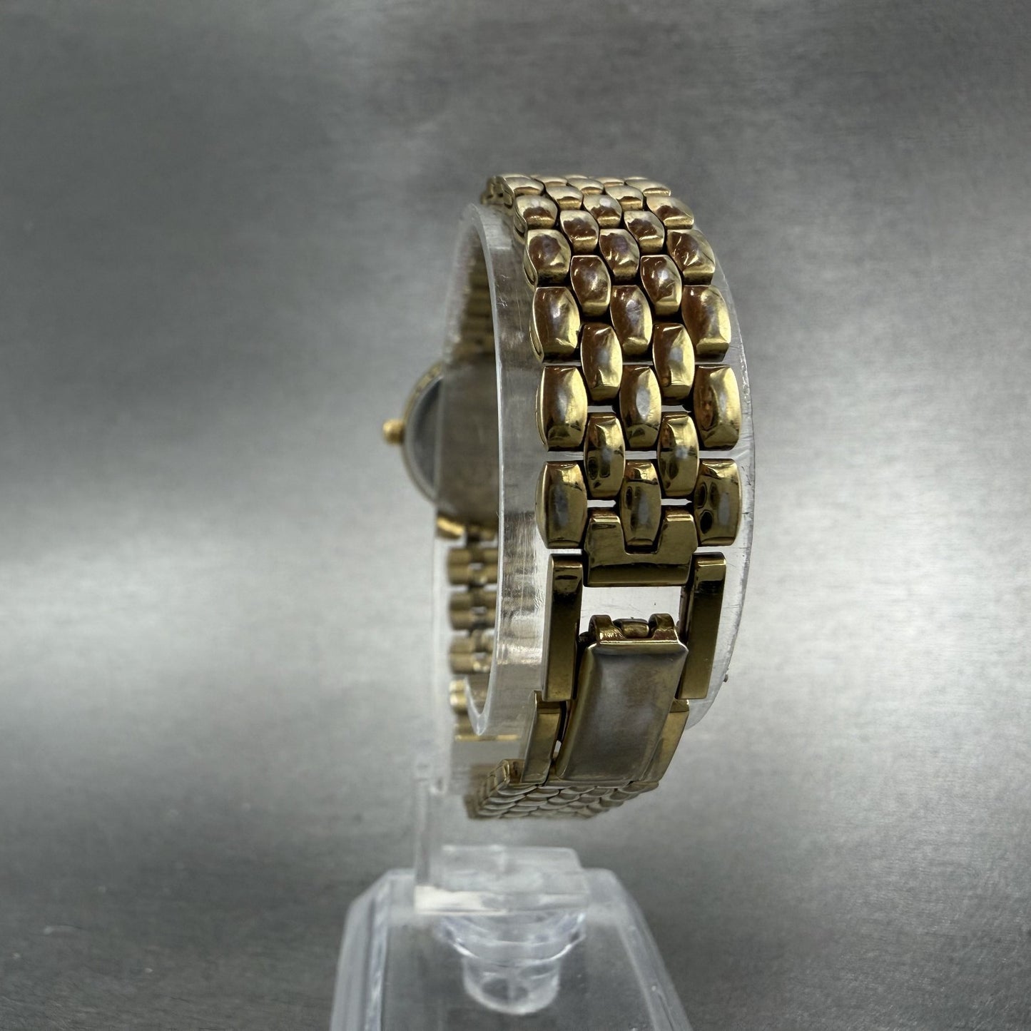 Citizen Watch Women 22mm Black Dial Gold Tone Round 1020-S54554 New Battery 78FC7