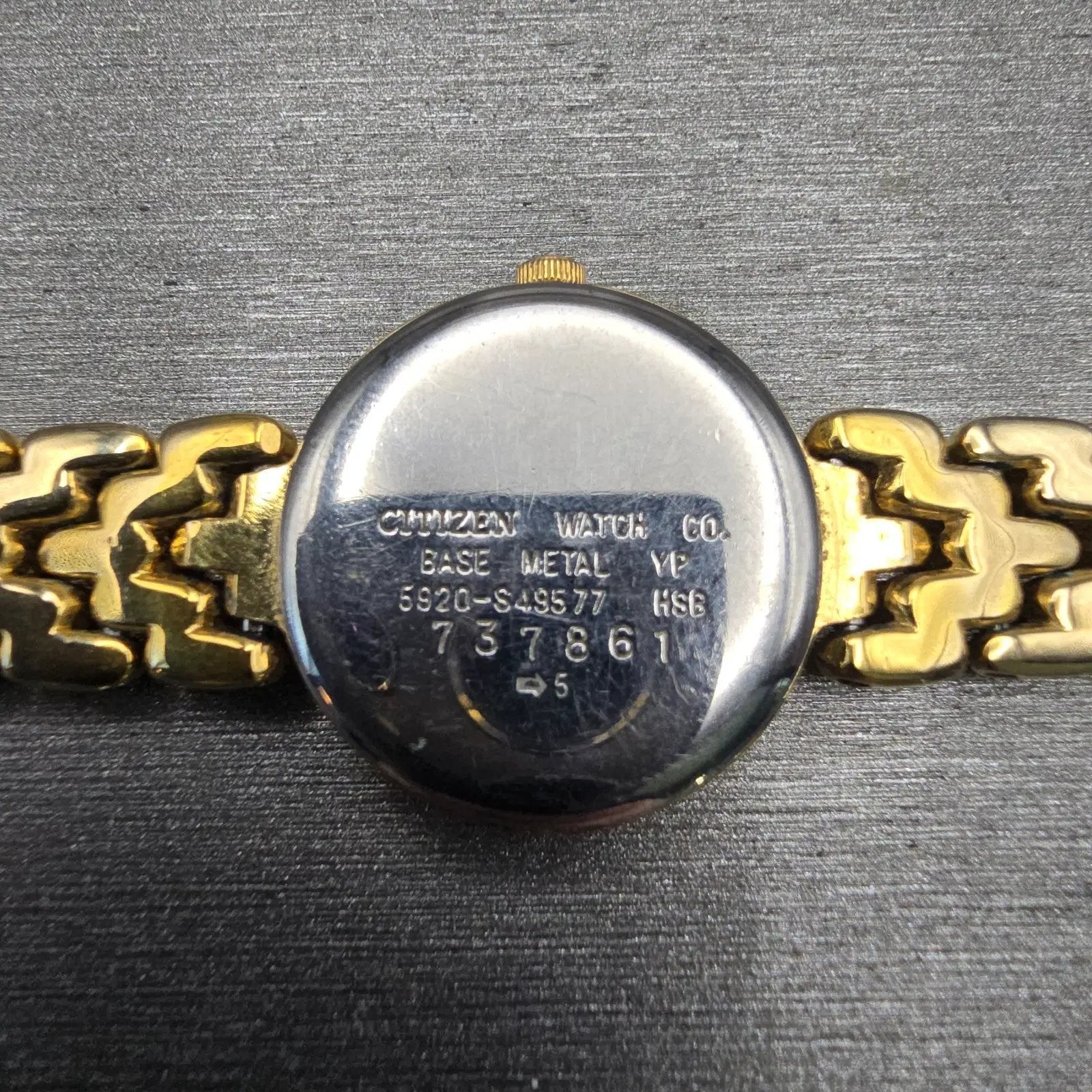 Citizen Watch Women 19mm MOP Dial Gold Tone Round 5920-S49577 New Battery VTG10