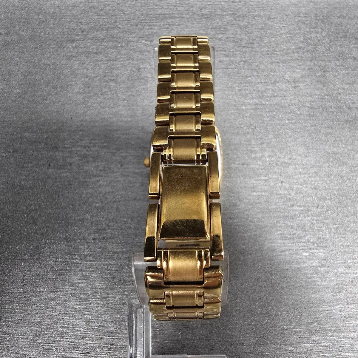 Citizen Watch Women 20mm Champagne Dial Gold Tone Rectangle 1032-B00829 New Batt7