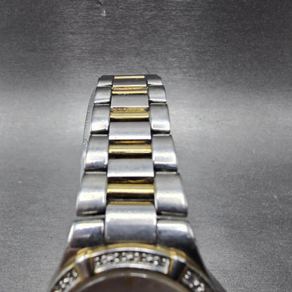 Citizen Eco-Drive Watch Women 27mm MOP Dial Two Tone Gemmed E011-S044235 Works K5