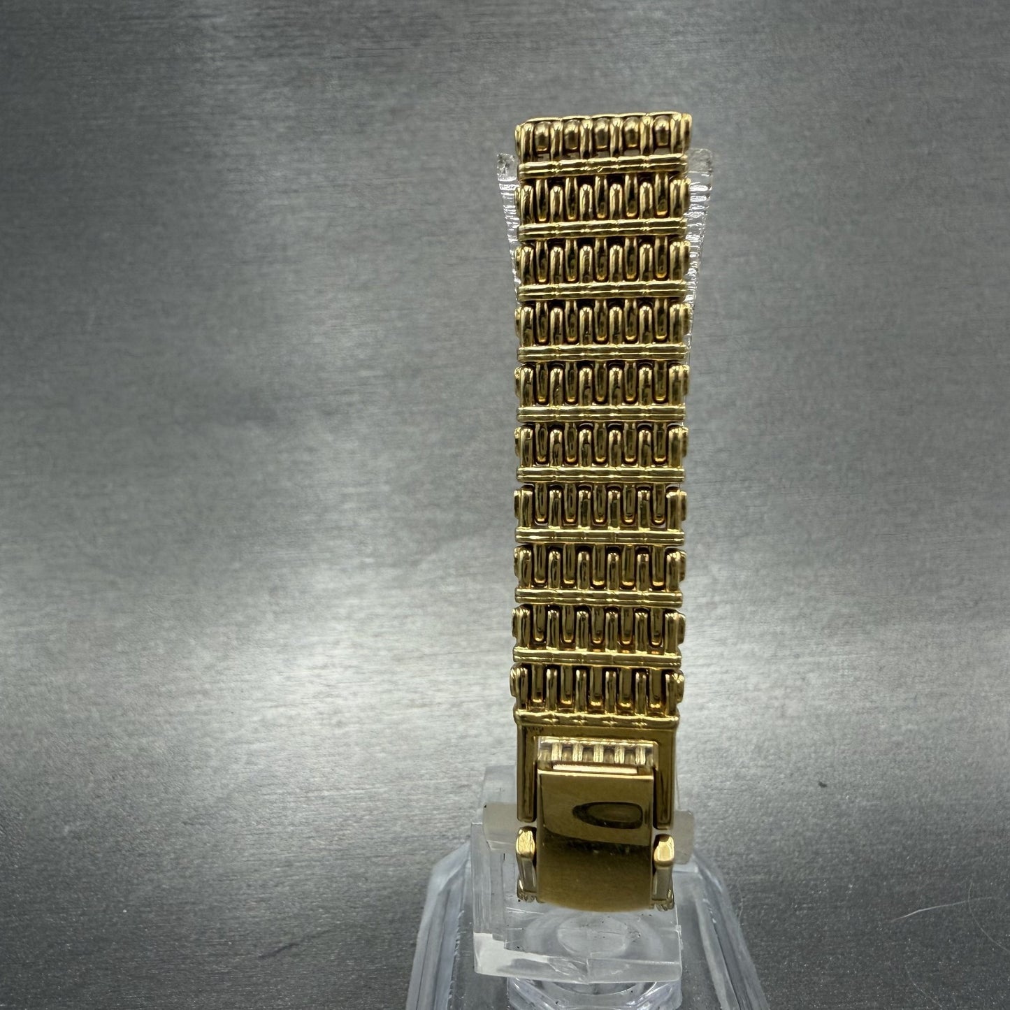 Seiko Tank Watch Women 12mm Champagne Dial Gold Tone 2e206109 New Battery AB7
