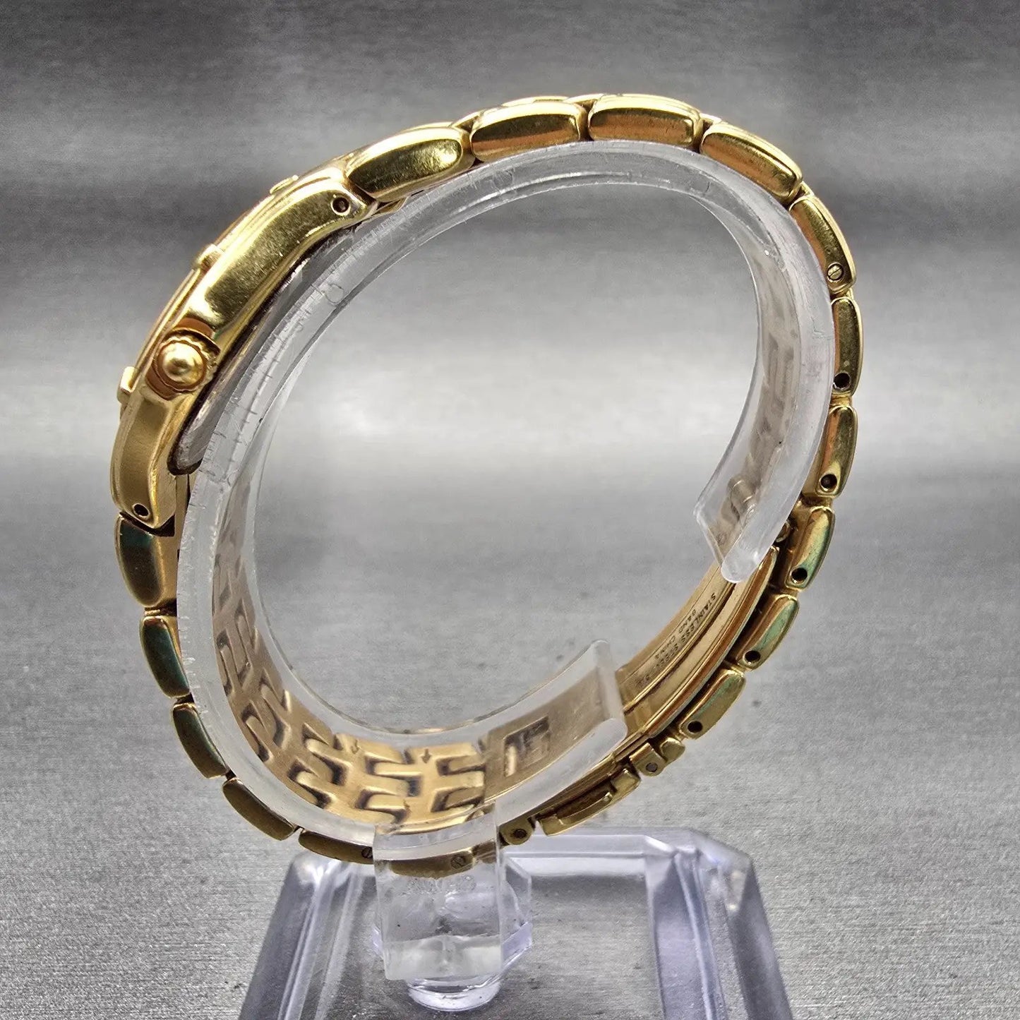Seiko Watch Women 26mm White Dial Gold Tone Date Round V789-0369 New Battery VTG6