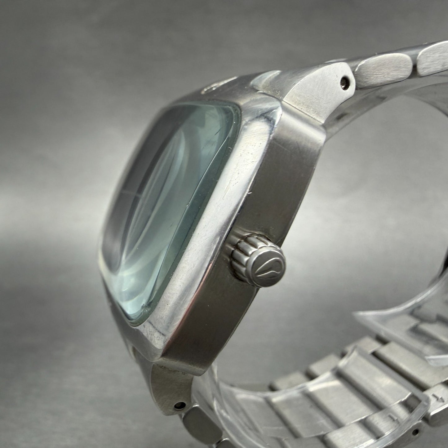 Nixon The Player Watch Men 40mm Black Dial Steel Rectangle New Battery Diamond2