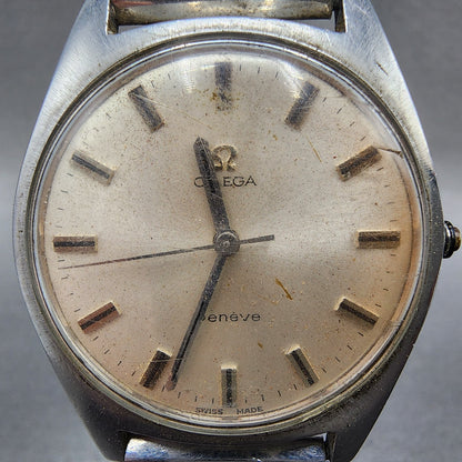 Omega Geneve Watch Men 35mm White Dial Steel Round 135.041 Cal 601 PARTS2