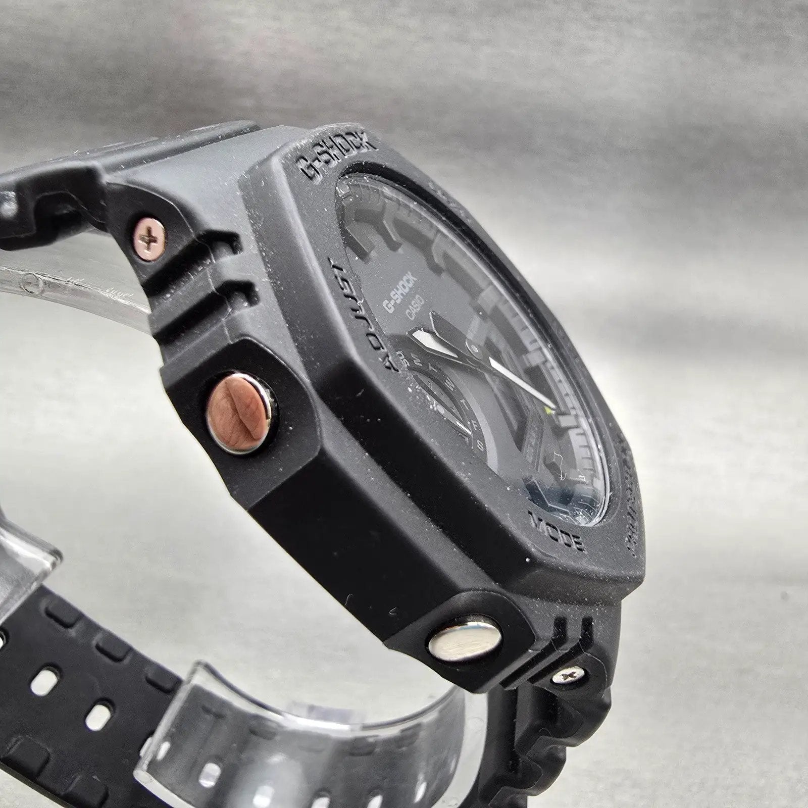 Casio G-Shock GA-2100 Watch Men 45mm Black Dial Black Chrono Alarm New Battery G3