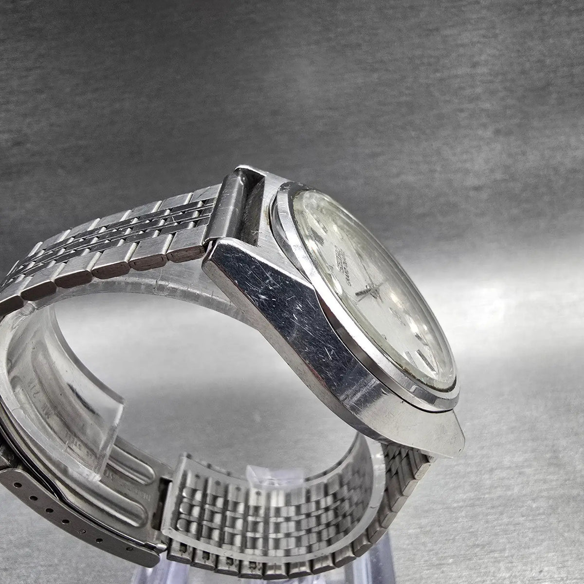 Seiko Grand Quartz Watch Men 36mm Silver Dial Silver Daydate 4842-8041 New Batt3
