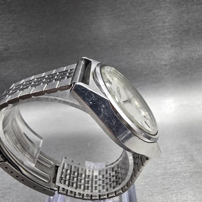 Seiko Grand Quartz Watch Men 36mm Silver Dial Silver Daydate 4842-8041 New Batt3
