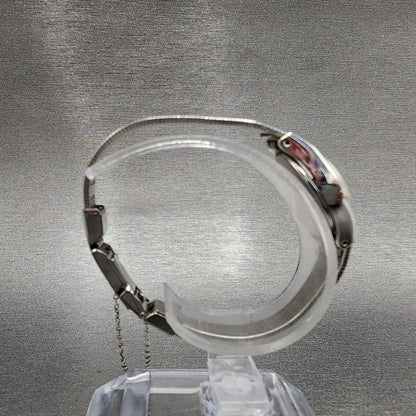 Seiko Watch Women 16mm White Dial Silver Tone Round 54200029 New Battery VTG9