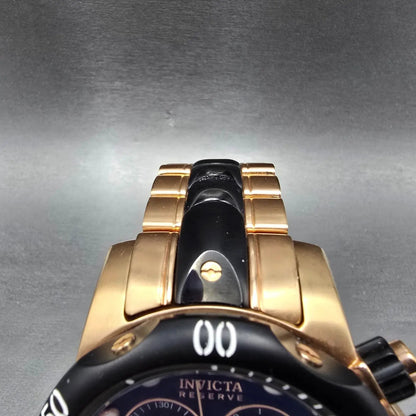 Invicta Venom Reserve Chronograph Watch Men 54mm Black Dial Rose Gold New Batt4