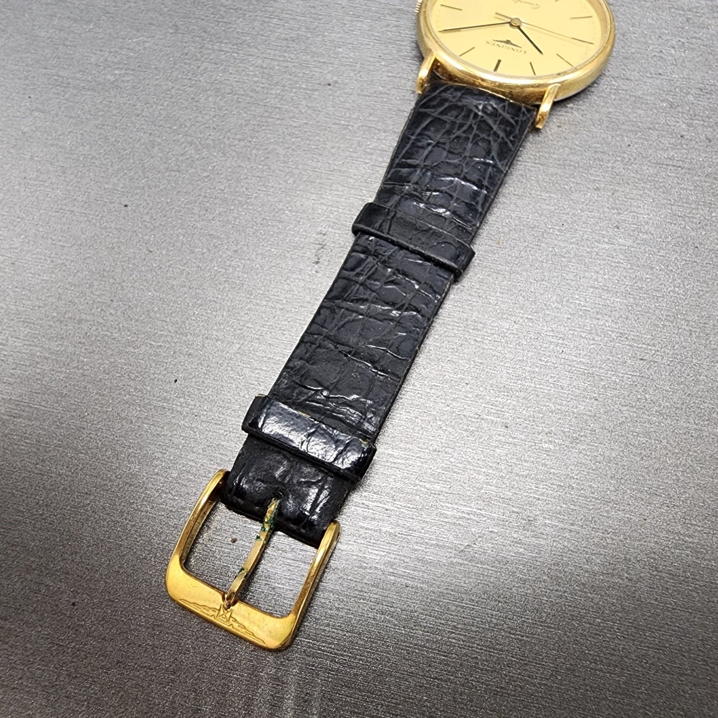 Longines Watch Men 32mm Gold Dial Gold Tone Round 6407 977 VTG PARTS7