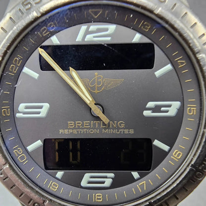 Breitlling Aerospace Watch Men 40mm Titanium Alarm Chronograph Analog Digital2