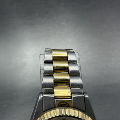 Seiko SQ Watch Women 25mm Silver Dial Two Tone Daydate Round 2A23-0039 NewBat IP4