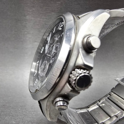 Citizen Eco-Drive Watch Men 43mm Black Dial Steel Ana Digi C652-S082072 Runs2