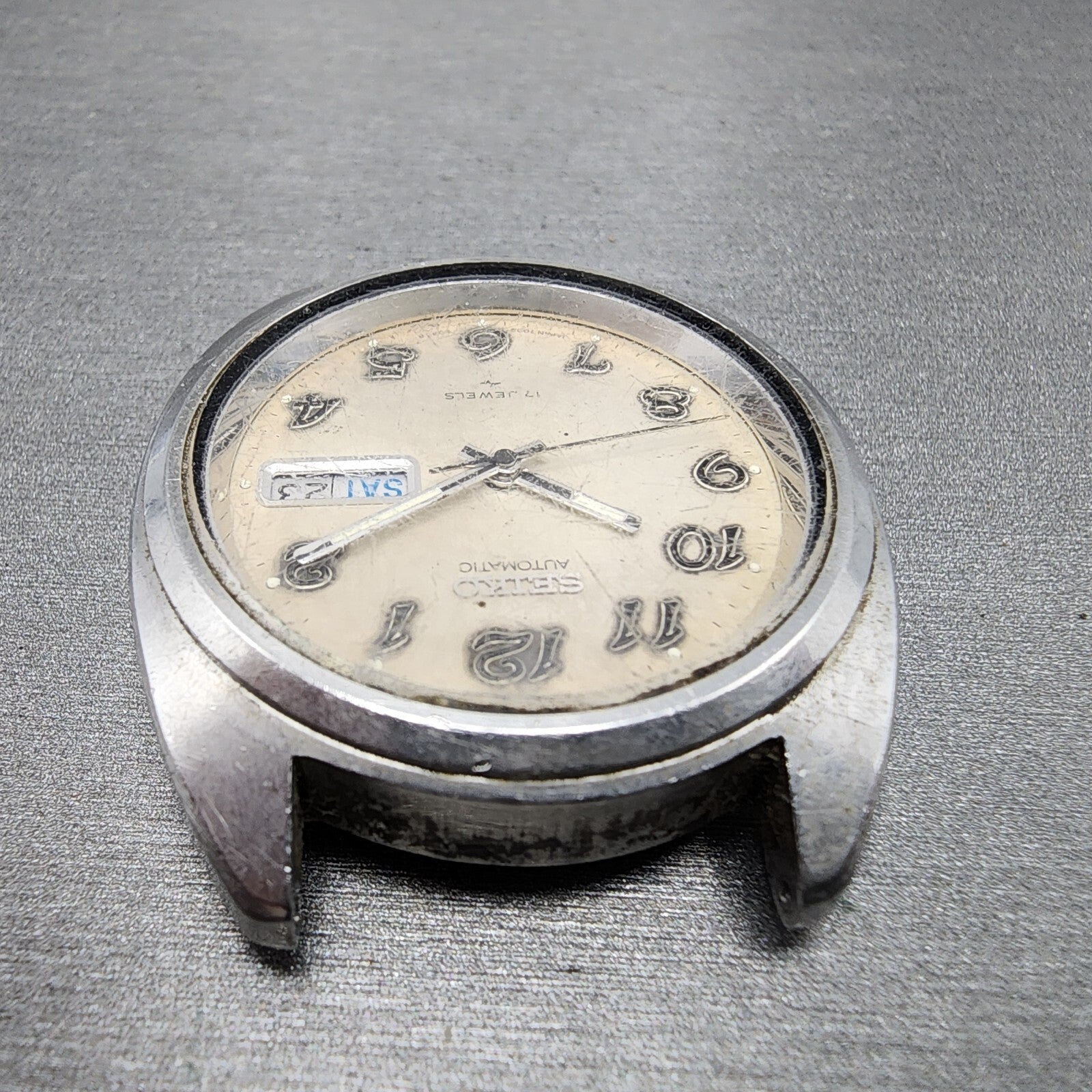 Seiko Automatic Watch Men 38mm White Dial Silver Tone Daydate 70098088 PARTS5