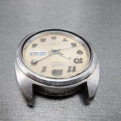 Seiko Automatic Watch Men 38mm White Dial Silver Tone Daydate 70098088 PARTS5