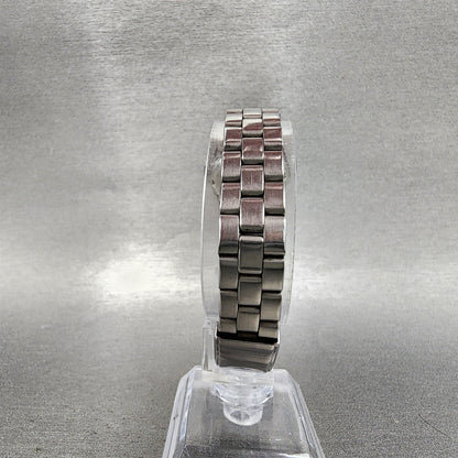 Seiko 5 Automatic Watch Women 23mm Silver Dial Silver Tone Daydate 42060332 Run7
