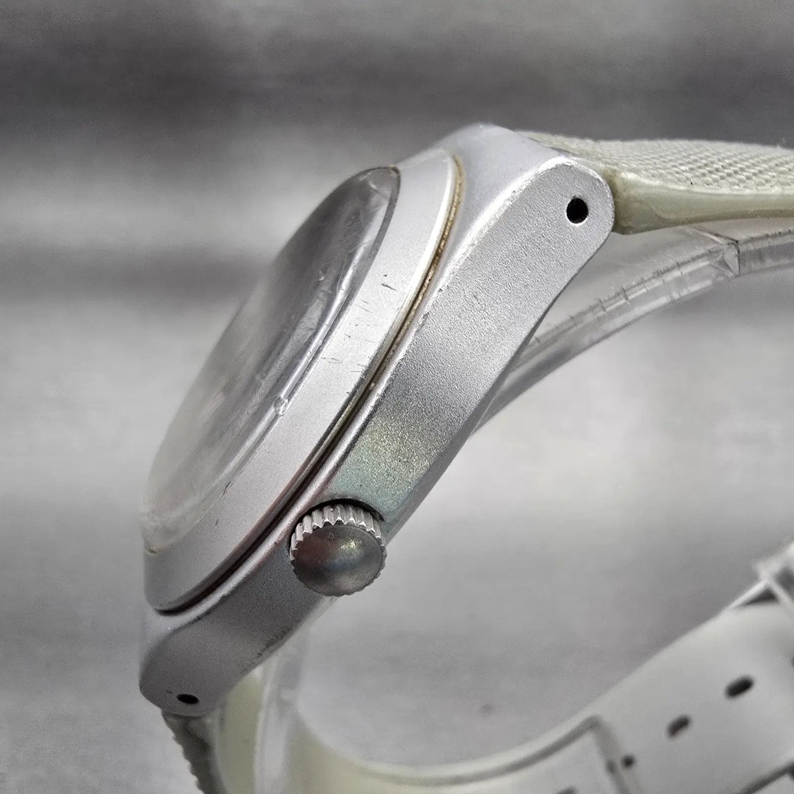 Swatch IRONY Silver Effect Watch Men Silver Dial Silver Date YGS4032 New Battery2