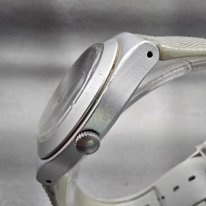 Swatch IRONY Silver Effect Watch Men Silver Dial Silver Date YGS4032 New Battery2