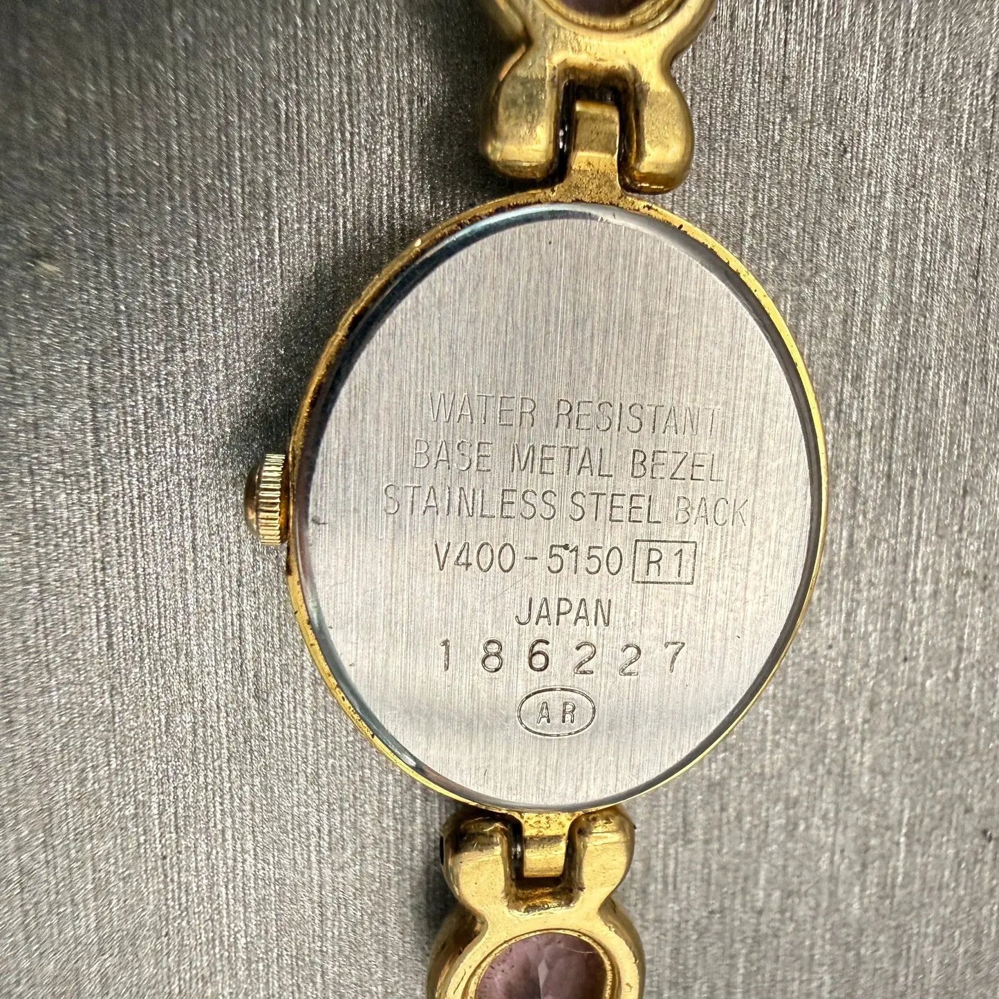 Seiko Alba Watch Women 18mm Cream Dial Gold Tone Oval V400-5150 New Battery VTG10