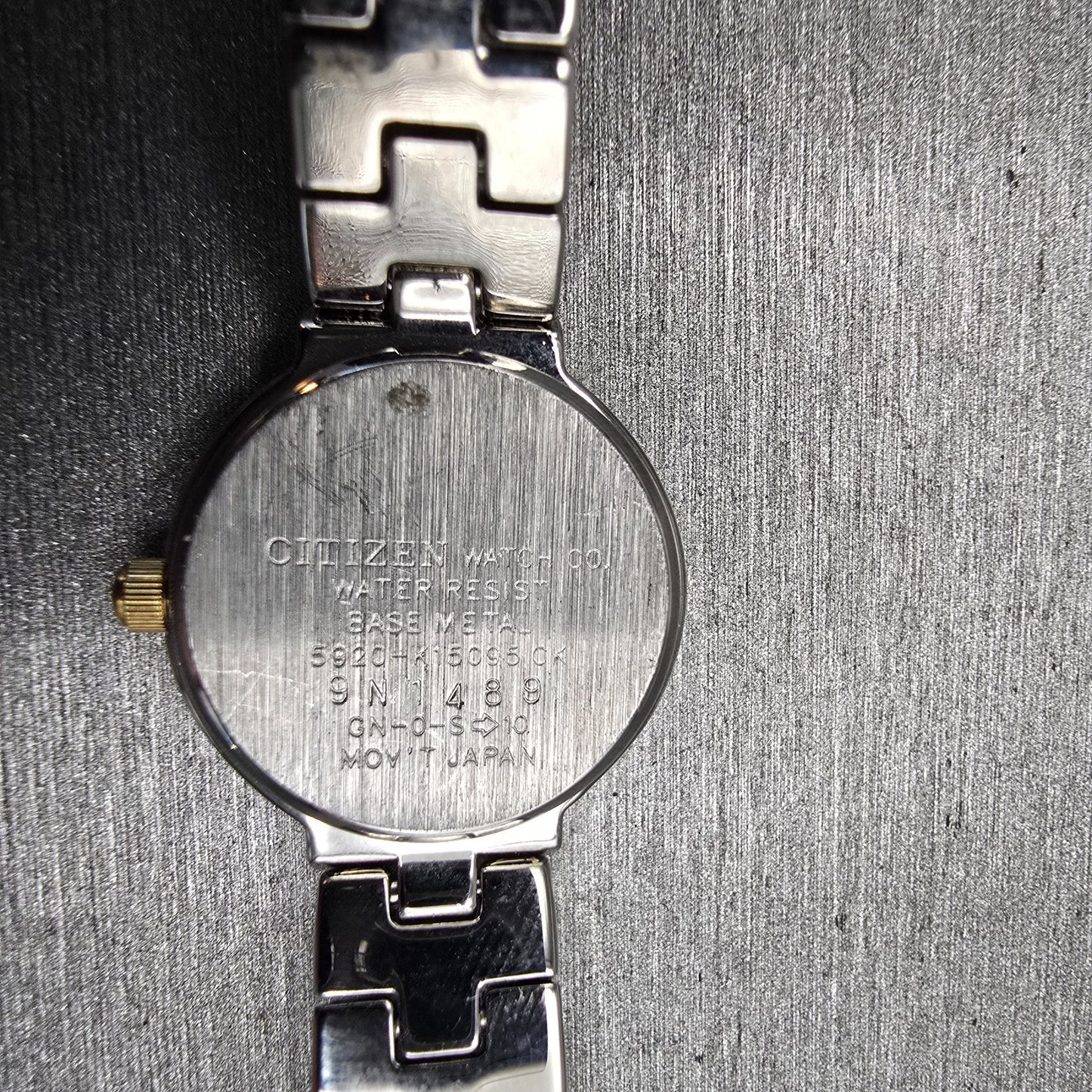 Citizen Watch Women 21mm Champagne Dial Silver Tone Round 5920-K15095 New Batt10
