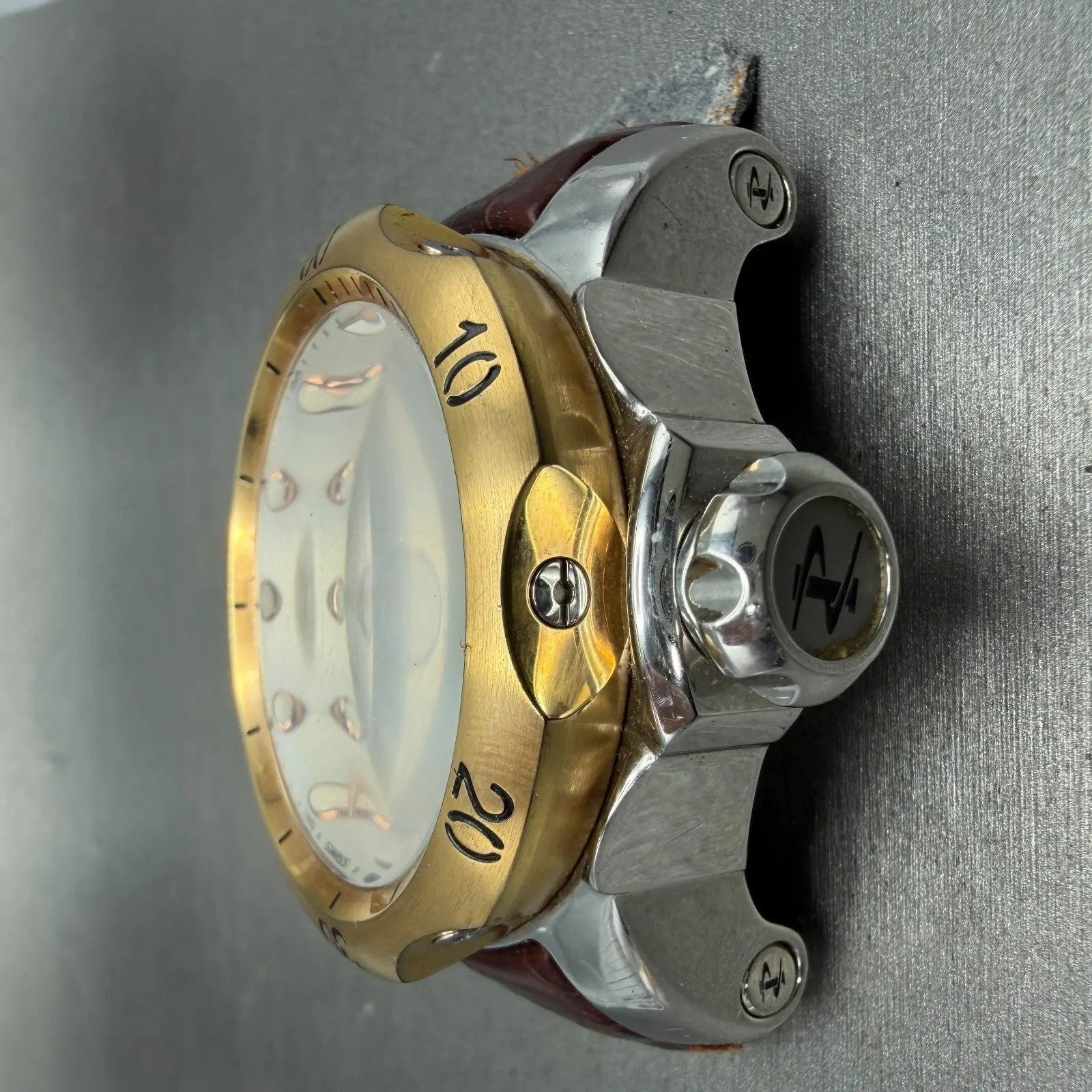 Invicta Reserve Watch Men 50mm White Dial Two Tone Daydate 1592 New Battery5