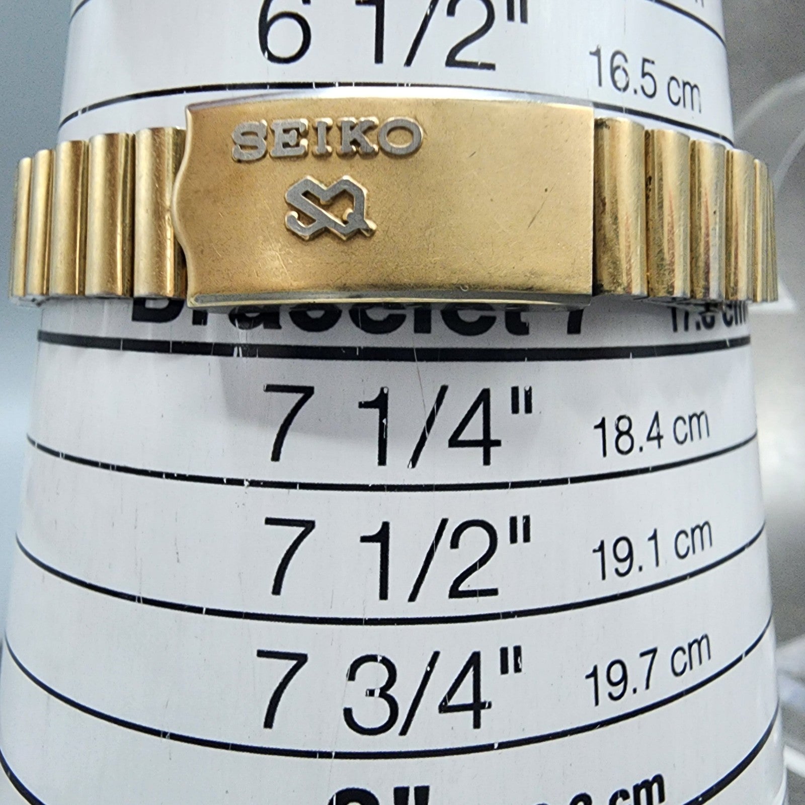 Seiko SQ Watch Women 27mm Black Dial Gold Tone Date 43020039 New Battery10