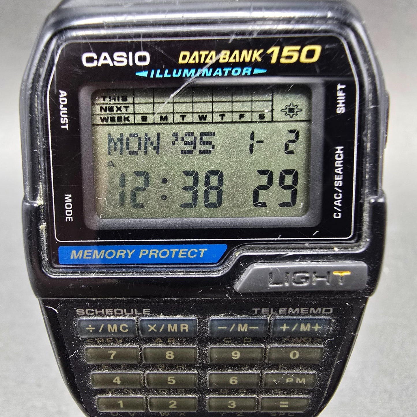 Casio Calculator DBC-150 Watch Men 35mm Black Alarm Chronograph 1477 New Battery1