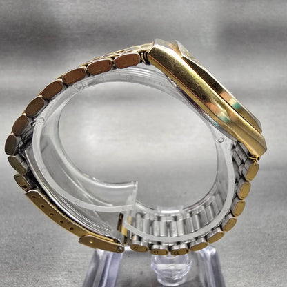 Citizen CQ Watch Men 33mm Champagne Dial Gold Tone Daydate 6101-915101 New Batt8