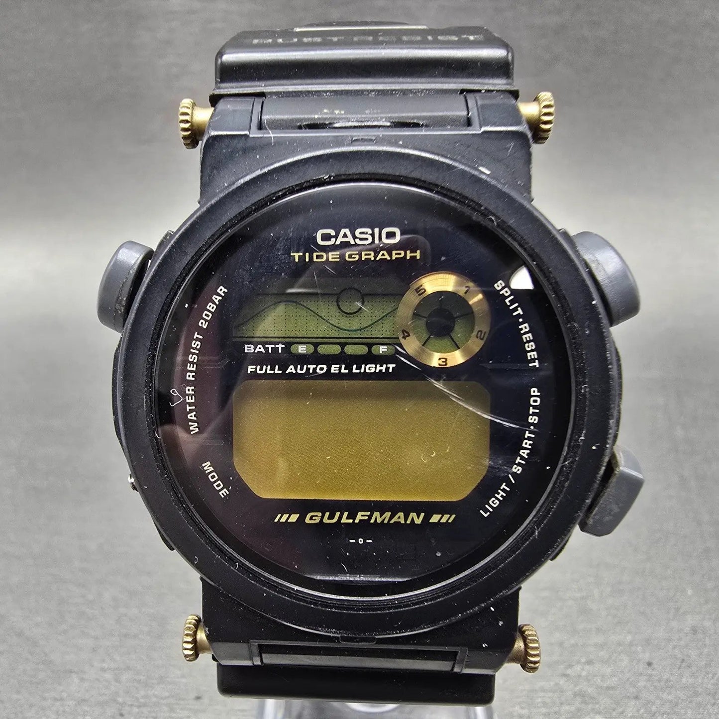Casio G-Shock Gulfman DW-9700 Watch Men 41mm Black Solar Alarm Chronograph PARTS0