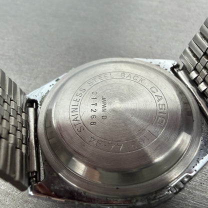 Casio AA-84 103 Watch Men 36mm Digital Silver Tone Alarm Chrono VTG PARTS10
