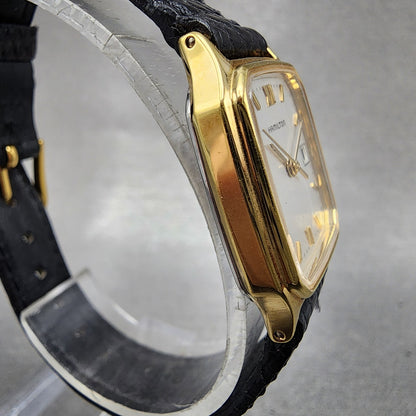 Hamilton Tank Watch Women 22mm Silver Dial Gold Tone Date Rectangle New Battery3